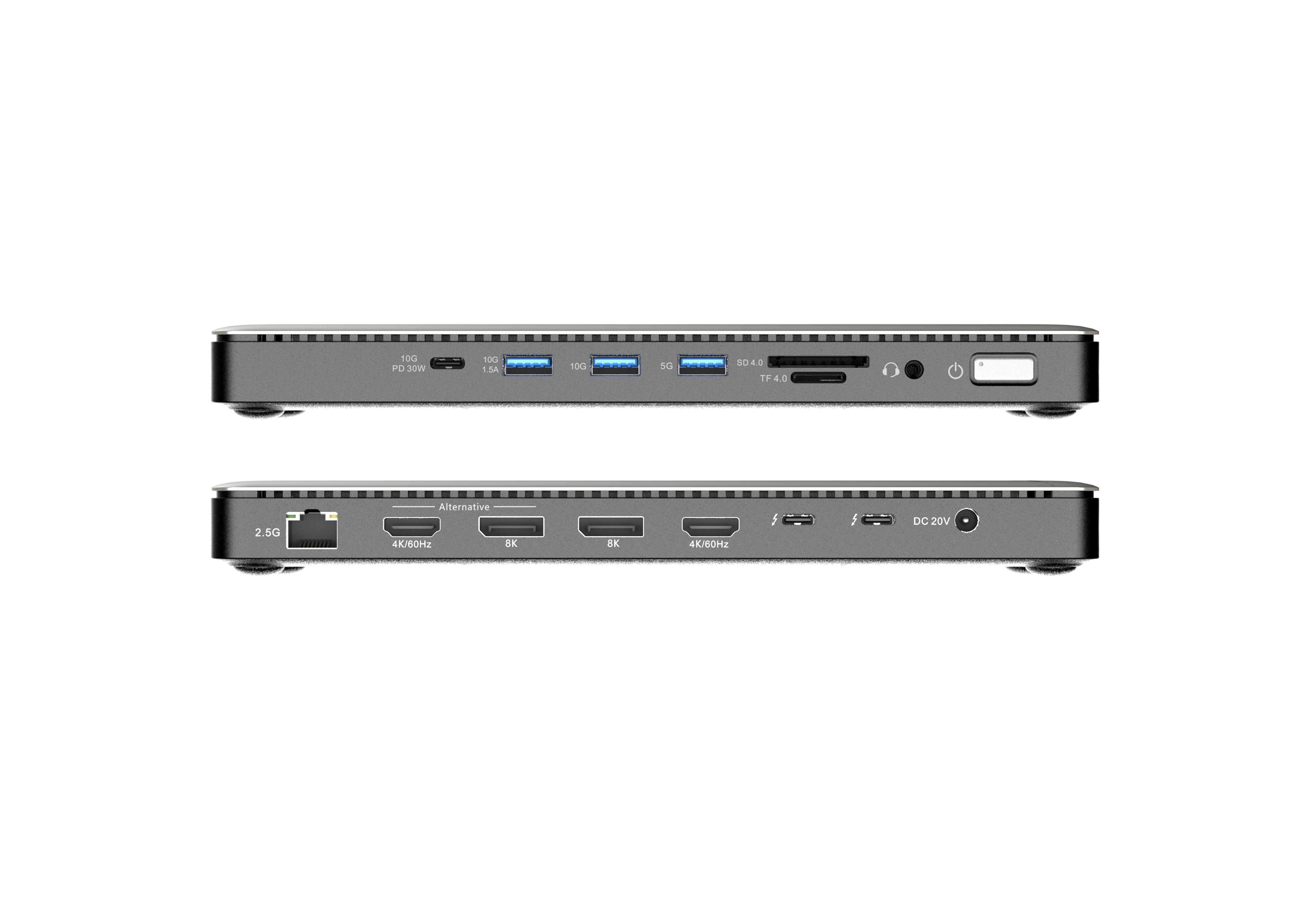 ORICO Thunderbolt 4 Dock 12-in-1 – 40 Gbps, Doppia Uscita 4K / Singola 8K, 85W Di Ricarica, 4 USB, Ethernet, SD/TF, Audio – Compatibile Con Mac E PC