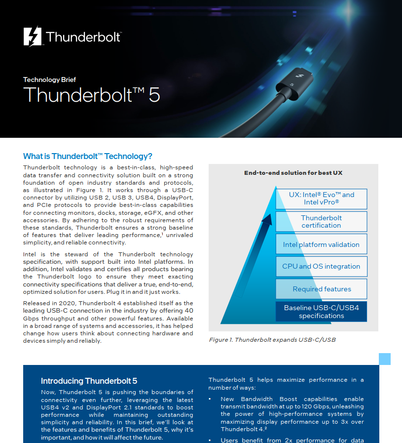 Thunderbolt 5 Tech Brief